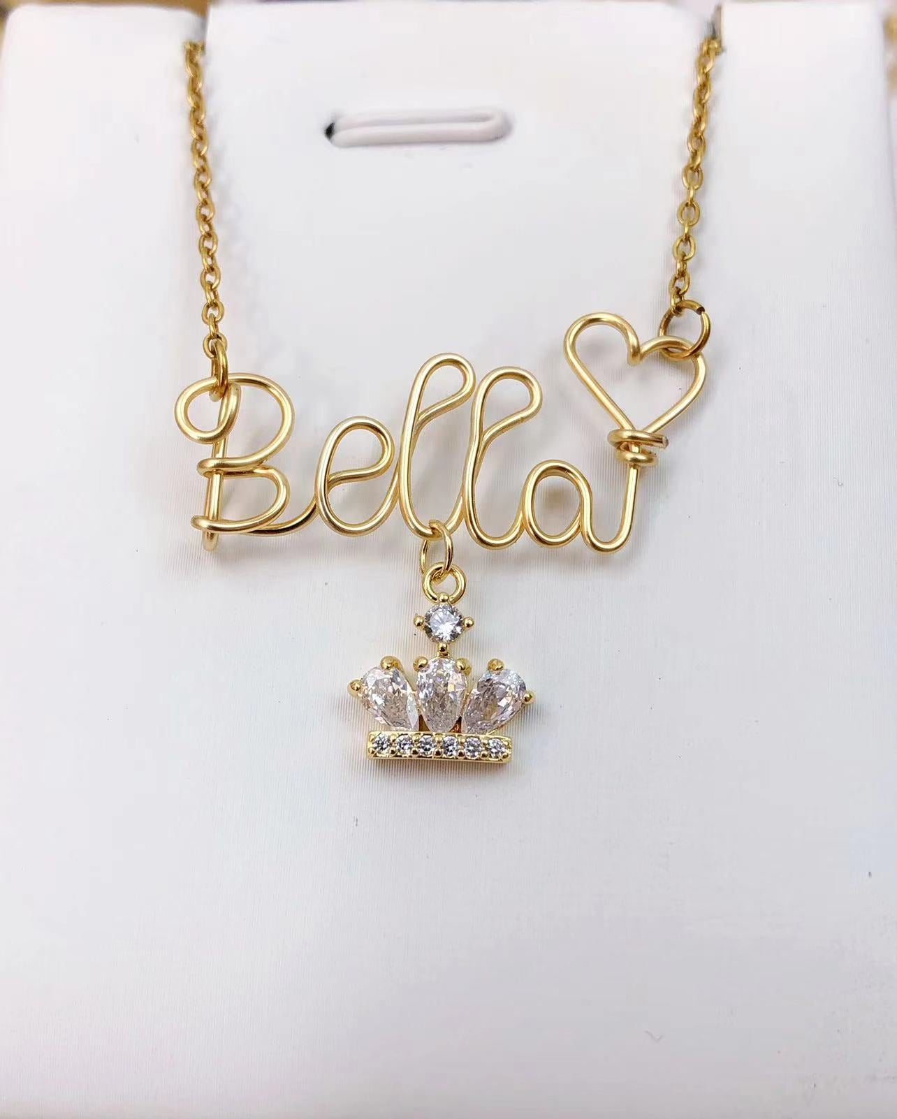 【🔥 HOT 🔥】Handmade Custom Name Necklace with Heart