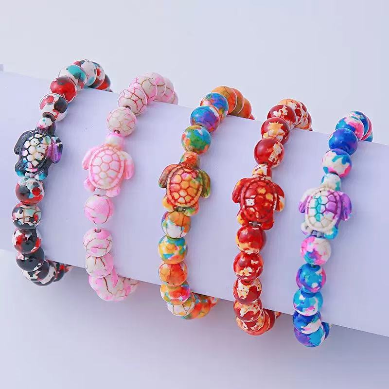 Mixed Colorful Ocean Turquoise Beads-A1-Open in live