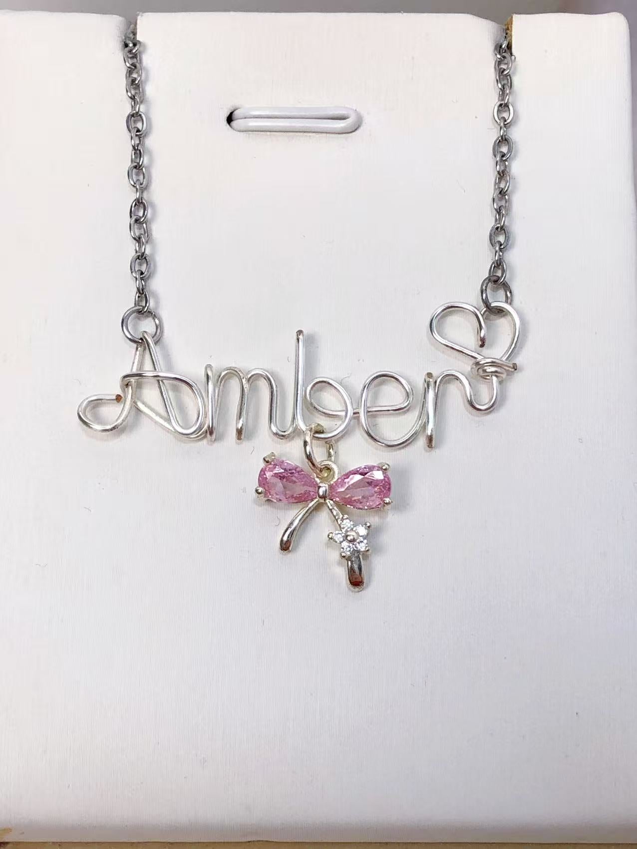 【🔥 HOT 🔥】Handmade Custom Name Necklace with Heart